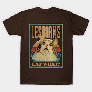 Lesbians Cat Retro Vintage T-Shirt